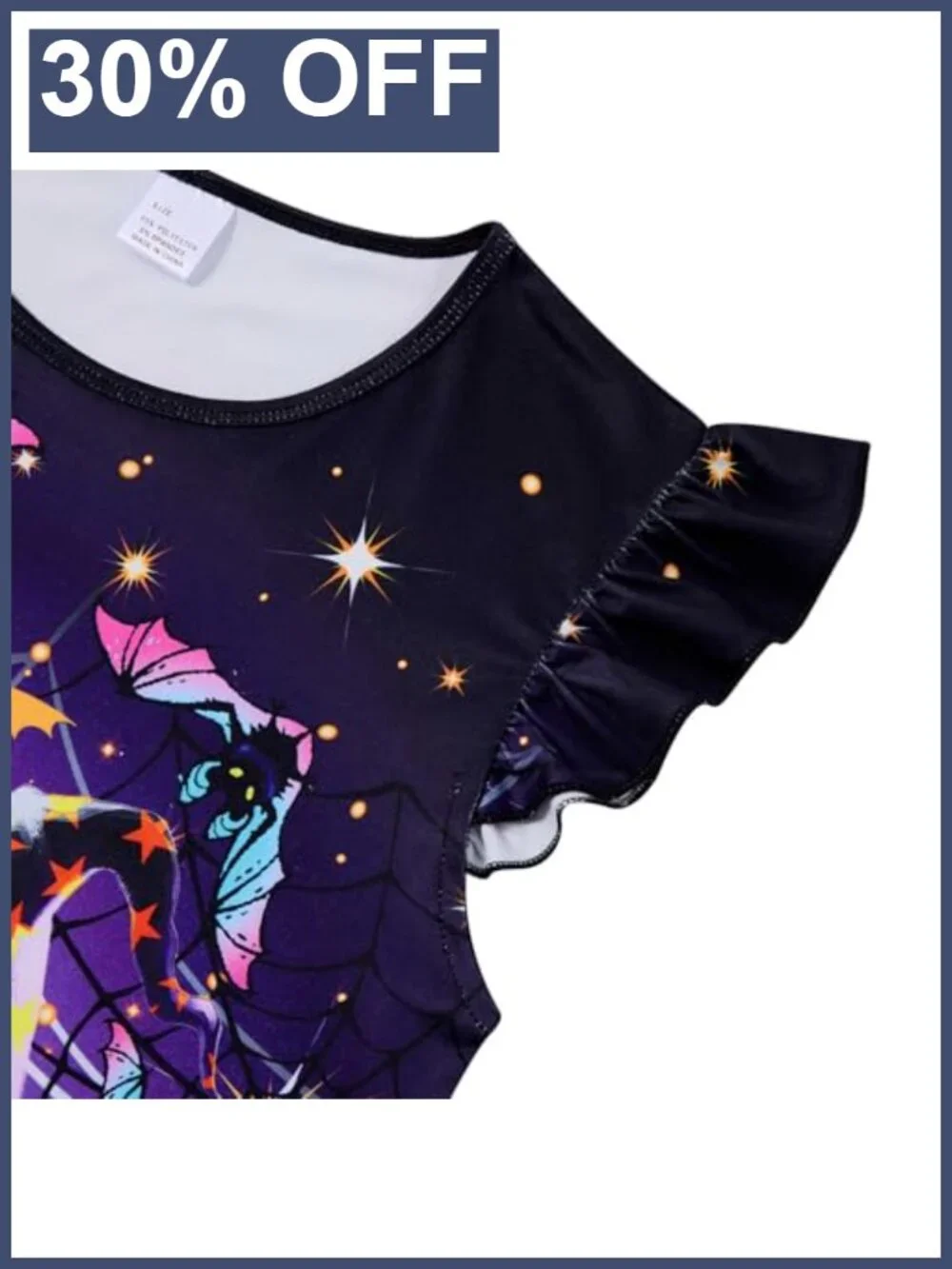 Girls Flutter Sleeve Nightgown Pajama Dress Soft Cotton Blend 3-12Y
